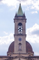 Bell tower of Santa Maria delle Grazie basilisa, San Giovanni Valdarno, Tuscany, Italy