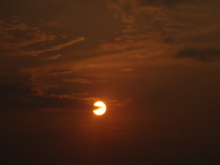 sunset over sea