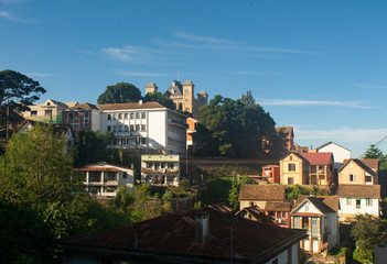 antananarivo, city, madagascar, sky, urban, africa, building,