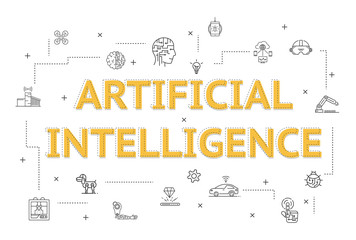 Fototapeta premium Graphic design of artificial intelligence.
