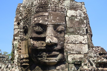Visage sculpté Angkor 