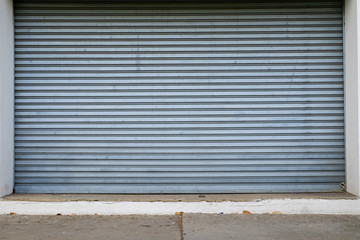 corrugated metal sheet slide door and roller shutter texture