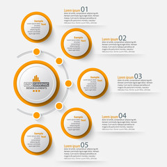 Abstract 3D Paper Infographics. Business template .Vector illustration