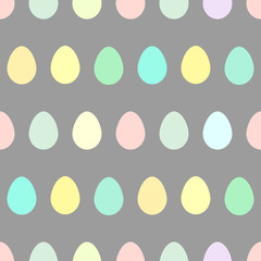 Colorful pastel sweet Easter eggs seamless pattern.