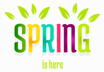 Spring is here banner.
