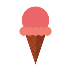 Ice cream cone with scoop