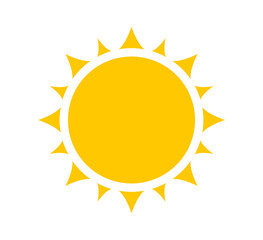 Sun icon, symbol or logo.