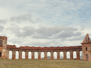 Brest, BELARUS - MARCH 18, 2019: Sapeg Palace Complex in Ruzhany.