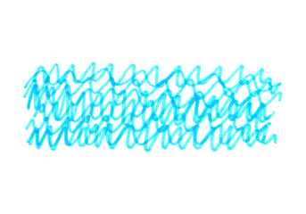 Abstract blue handmade texture on white