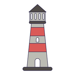 Beach lighthouse symbol cartoon