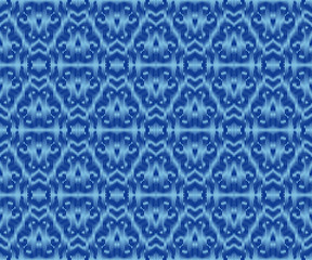 Indigo dyed ikat seamless pattern. Elegant patterned fabric texture.