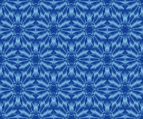 Indigo dyed ikat seamless pattern. Original patterned fabric texture.