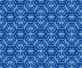 Indigo dyed ikat seamless pattern. Ethnic patterned fabric texture.