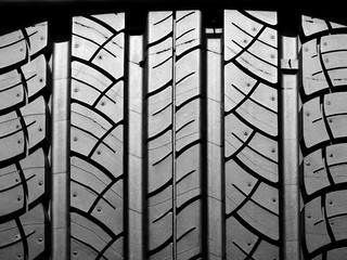 tire of car texture closeup