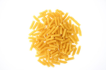 Pasta on white background