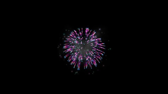 Colorful fireworks on black background 