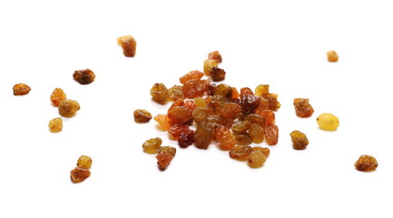 Raisins isolated on white background 