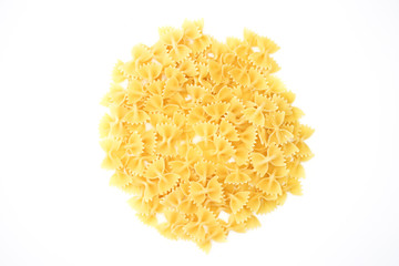 Pasta on white background