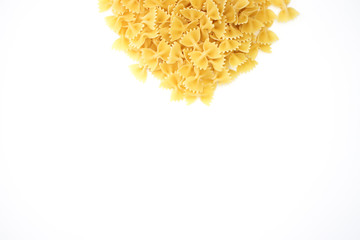 Pasta on white background