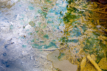 Sulfur stream bed in Latvia, Kemeri