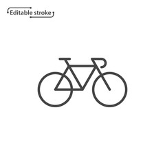 Bike vector icon. Editable stroke. 