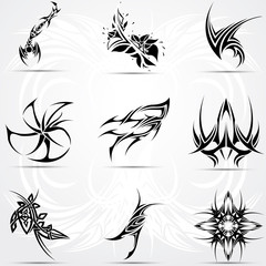 tribal tattoo set