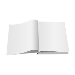 Opened Book Set Isolated White Background