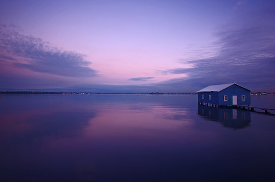 Perth boatshed in pink
