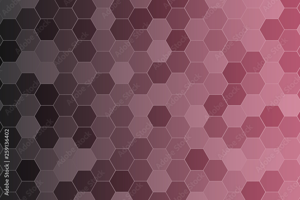 Poster hexagon light patterns isolated on red green black gradient with randomized opacity vector texture b