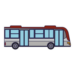 Public bus vehicle symbol sideview