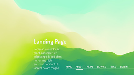 Landing page for website and mobile app. Modern abstract style. Vector web site design template.