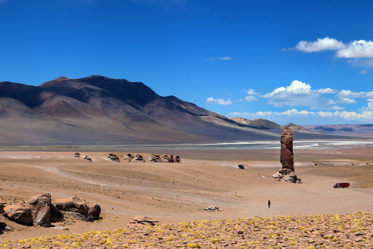 Isolated rock in Atacama Chile