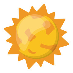 Sun cartoon isolated symbol