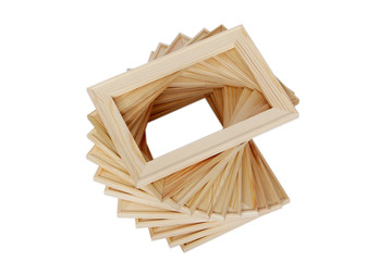 frame, pile of wooden frames