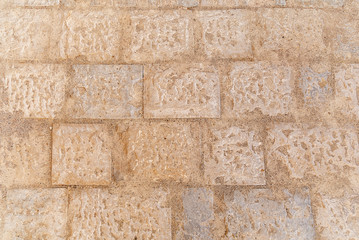 Concrete block wall seamless background and texture
