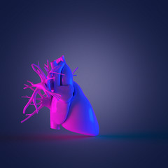 3d rendered abstract rendering of a heart