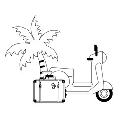 Vacations and travel concept in black and white