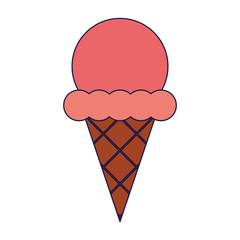 Ice cream cone with scoop