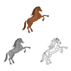 Fototapeta na wymiar Wild West horse vector icon