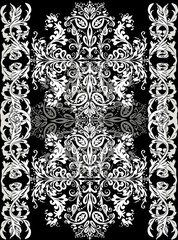 grey and white decorated vertical pattern