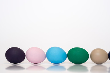 Five Easter Eggs of Different Colors (2019) Background