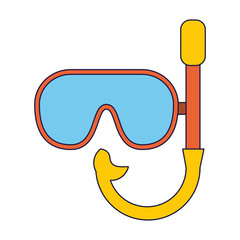 Diving mask symbol isolated