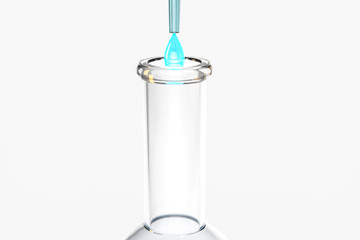 3d rendering, Chemical vessels in the laboratory