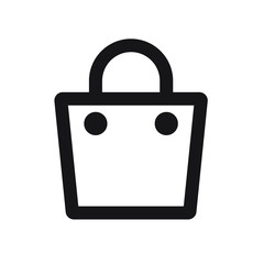 Shopping bag vector icon