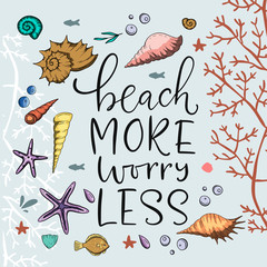 Ocean exotic vector card.