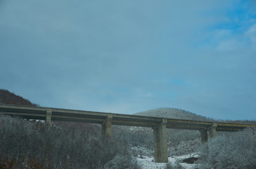 Highway project over the mountains