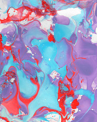 Hand painted purple, red and blue abstract background.