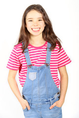 Achtjähriges Mädchen im Porträt