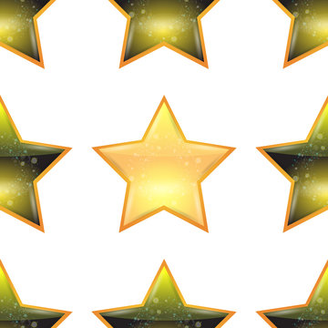 Golden shiny stars seamless. Star background for your design. Vector illustration.