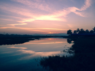 Obraz premium Morning Color Reflection In River